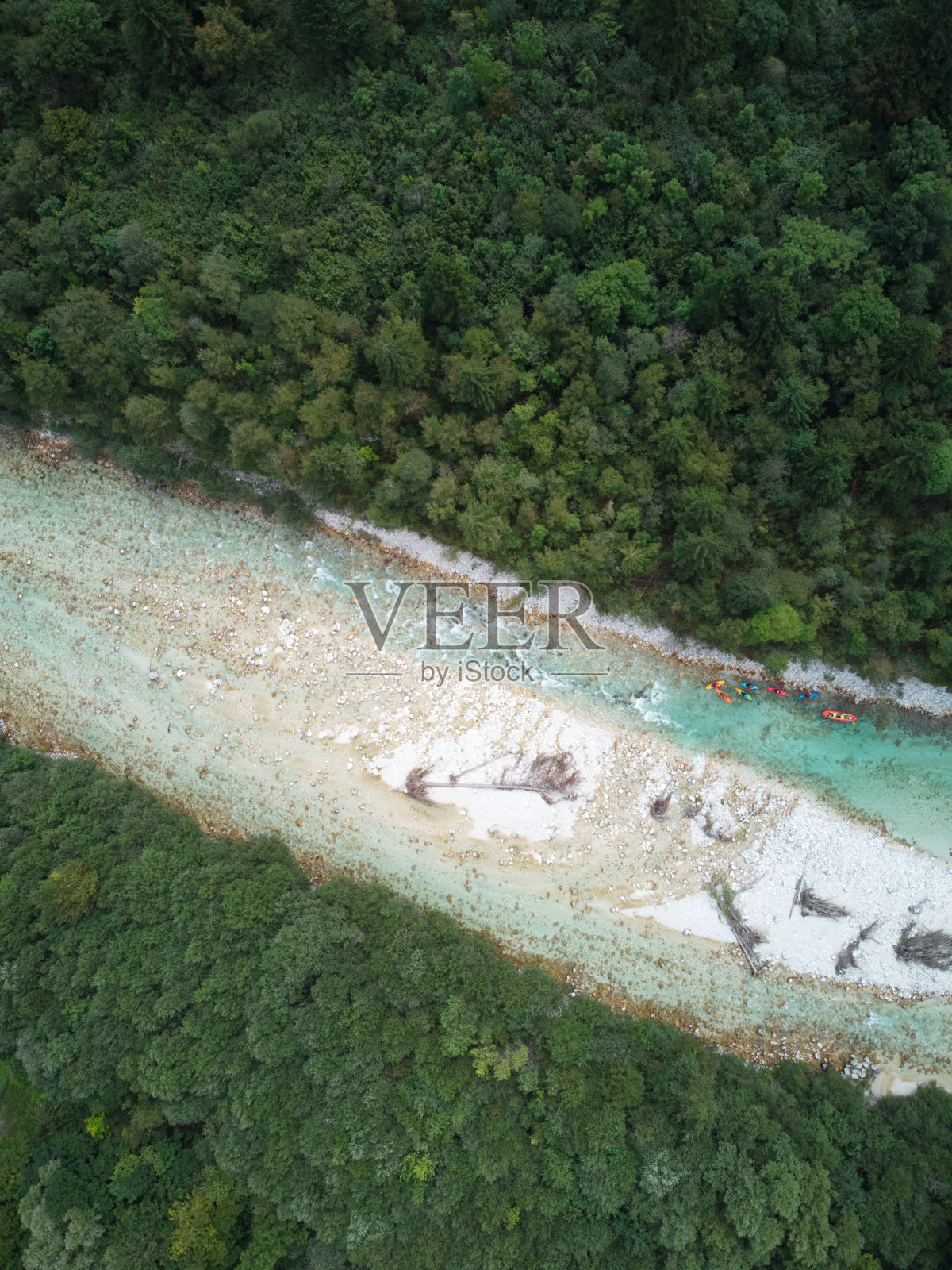 斯洛文尼亚索卡河皮划艇航拍照片摄影图片