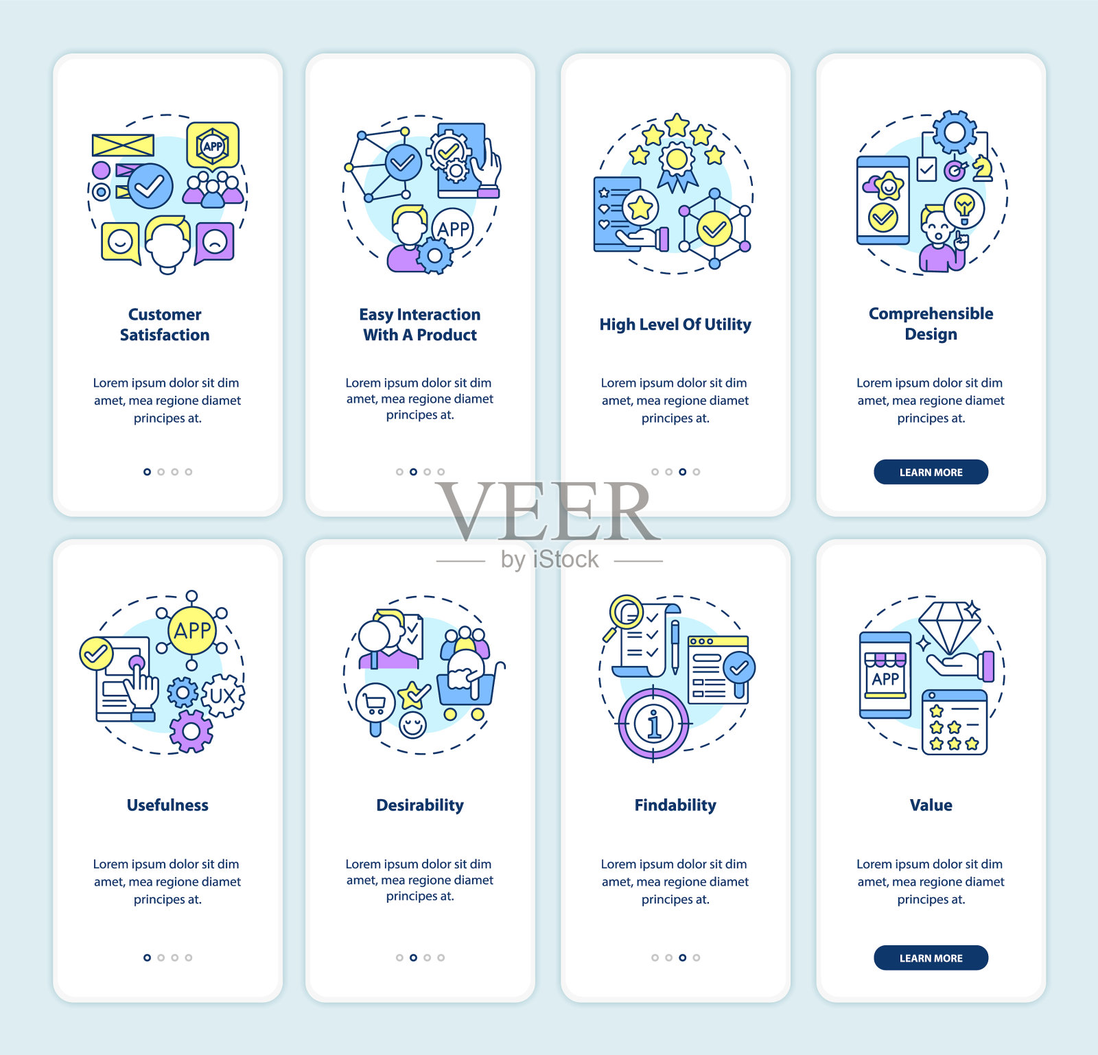 产品开发入职移动应用页面设计模板素材