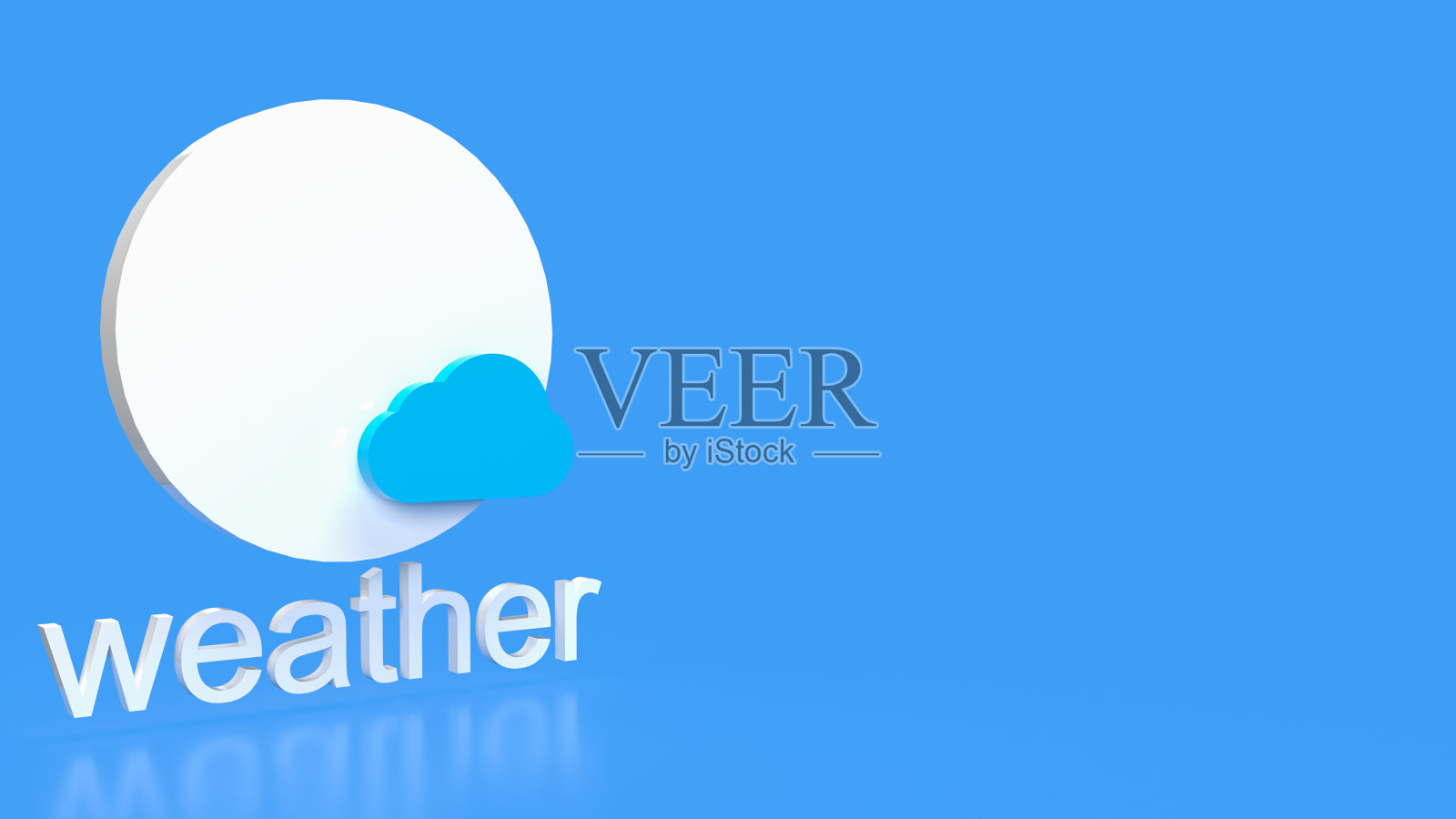 太阳和云天气概念3d渲染照片摄影图片