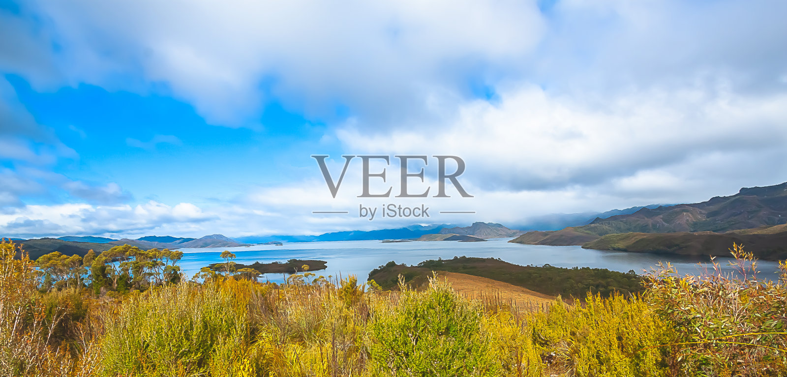 海洋景观的观点。照片摄影图片