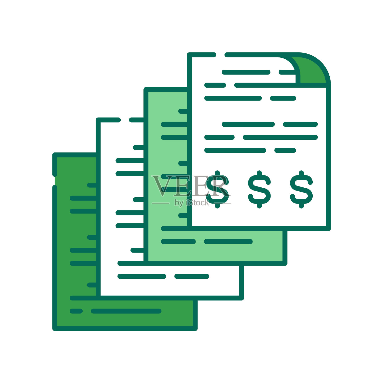 报告和财务报表的字形图标设计元素图片