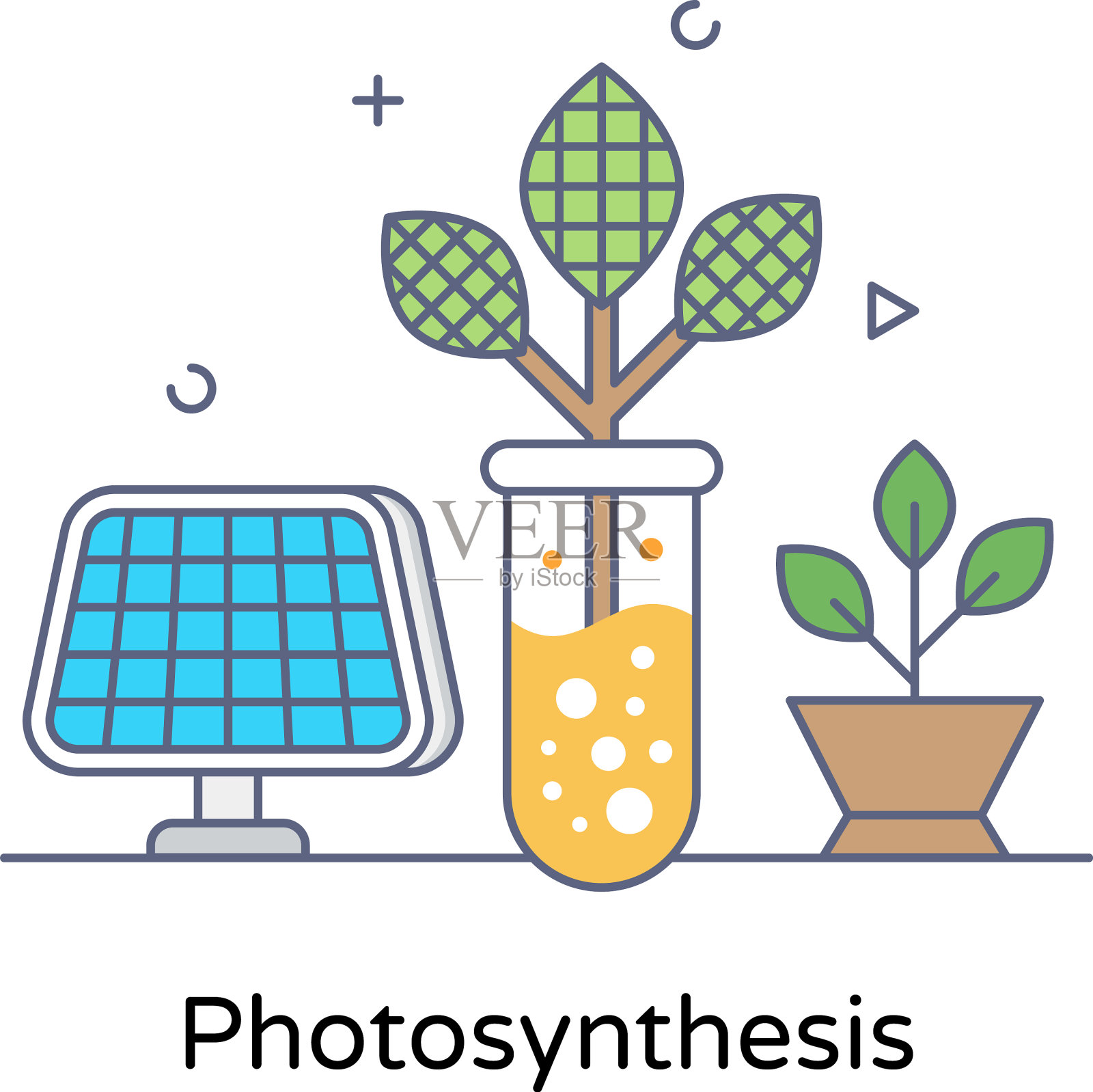 光合作用插画图片素材