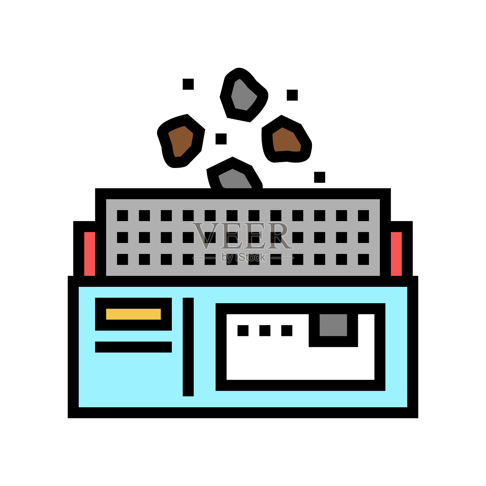 制造工厂颜色图标矢量插图插画图片素材