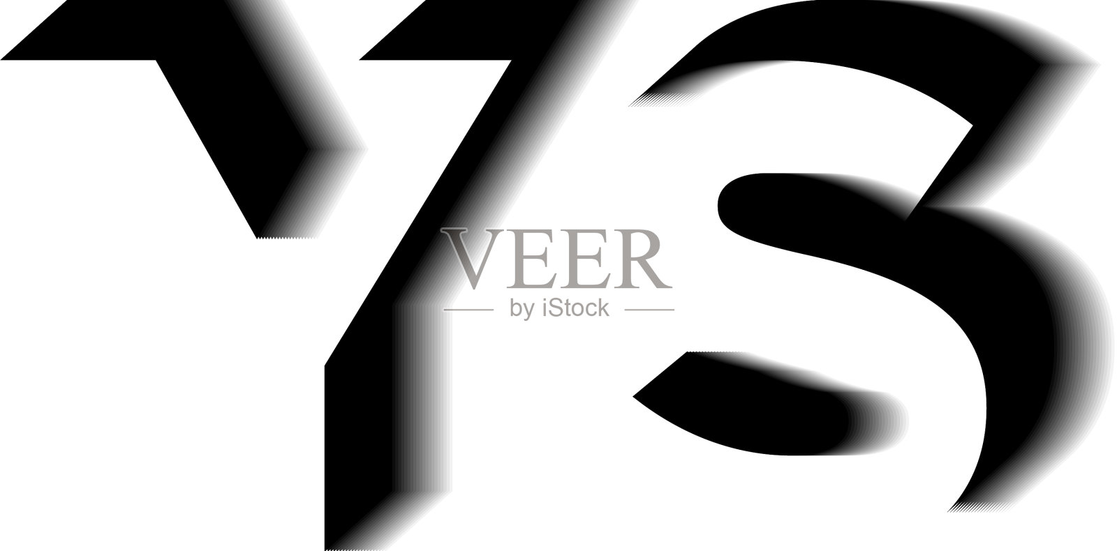 字母阴影形状风格插画图片素材