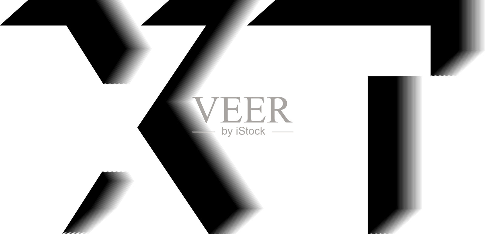 Xt字母组合阴影形状风格插画图片素材