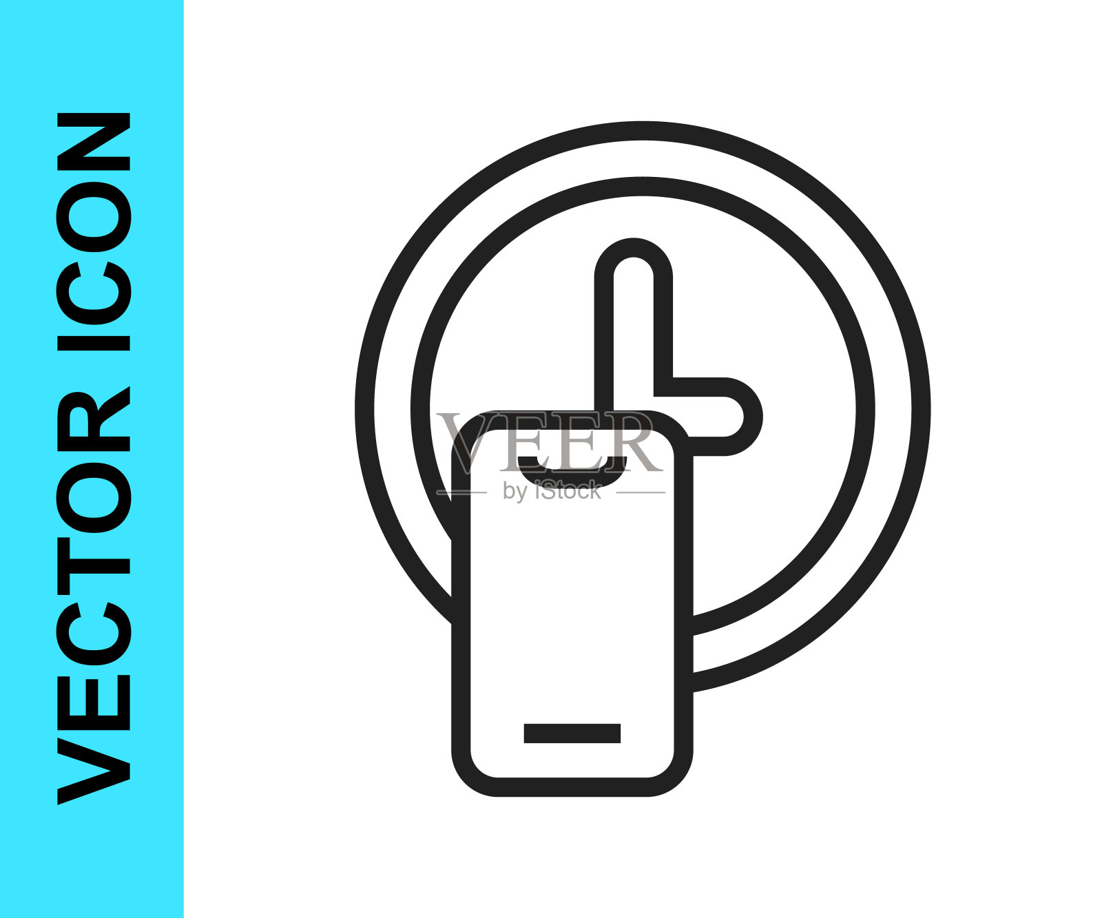 黑线昼夜传递图标隔离在白色背景上。向量图标素材