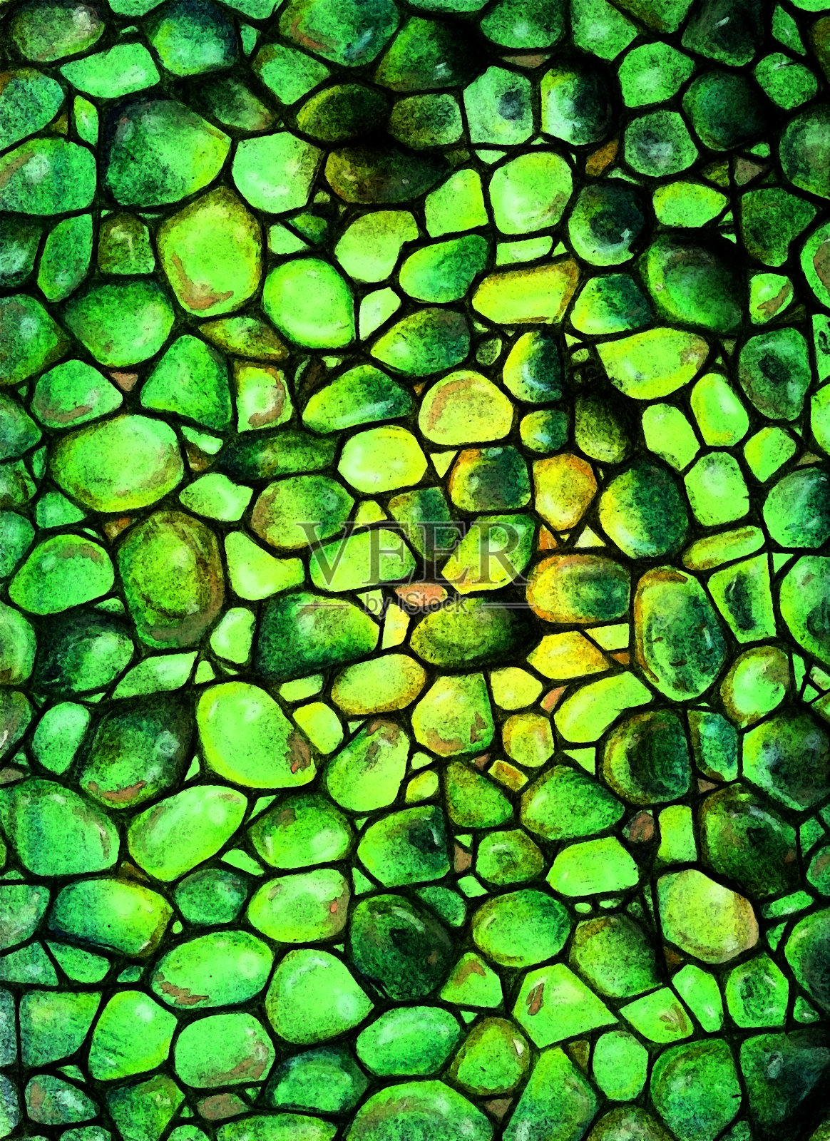 绿色纹理-砌筑插画图片素材