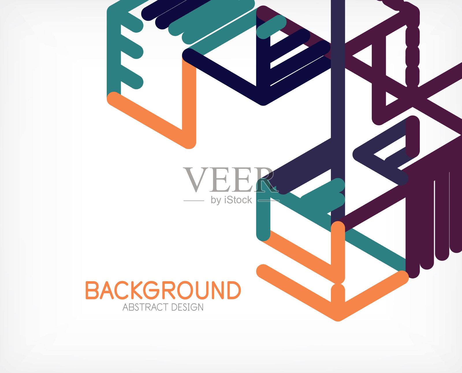 抽象的背景色线在白色上插画图片素材