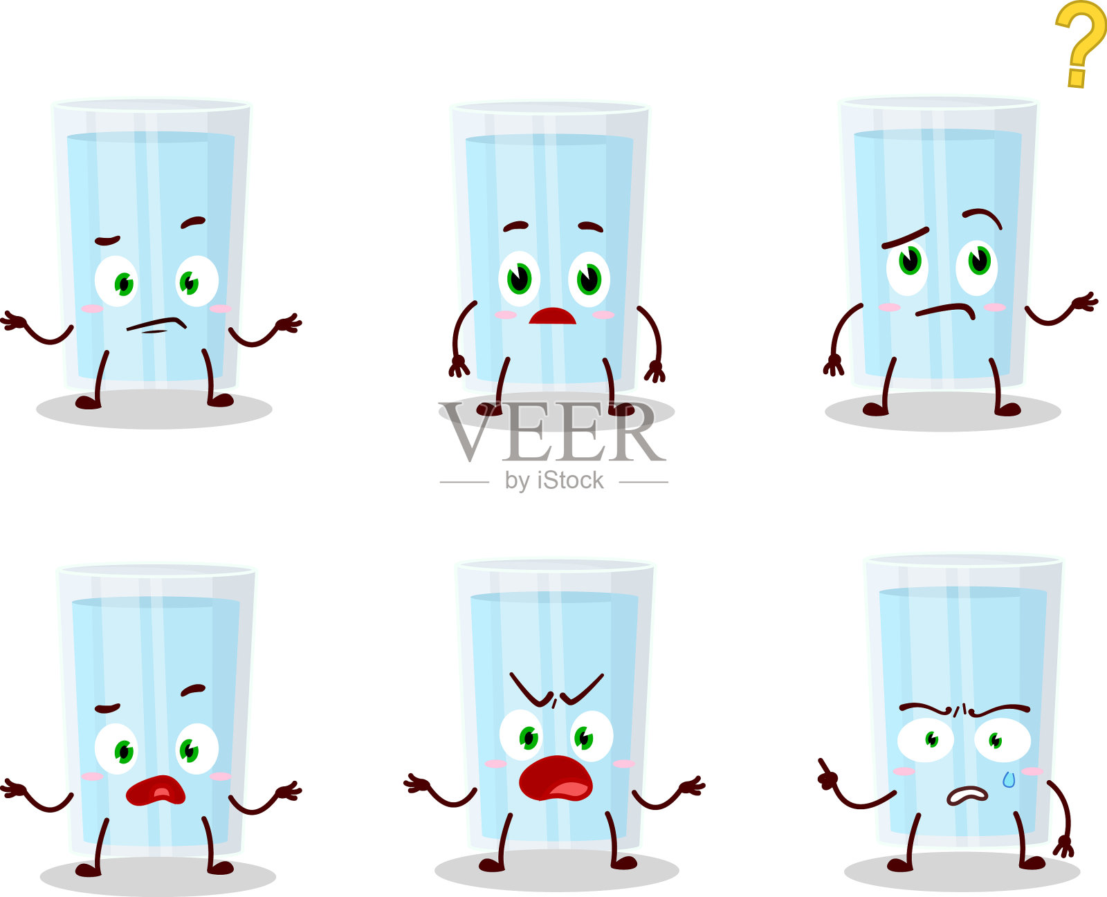 卡通人物玻璃水用什么插画图片素材