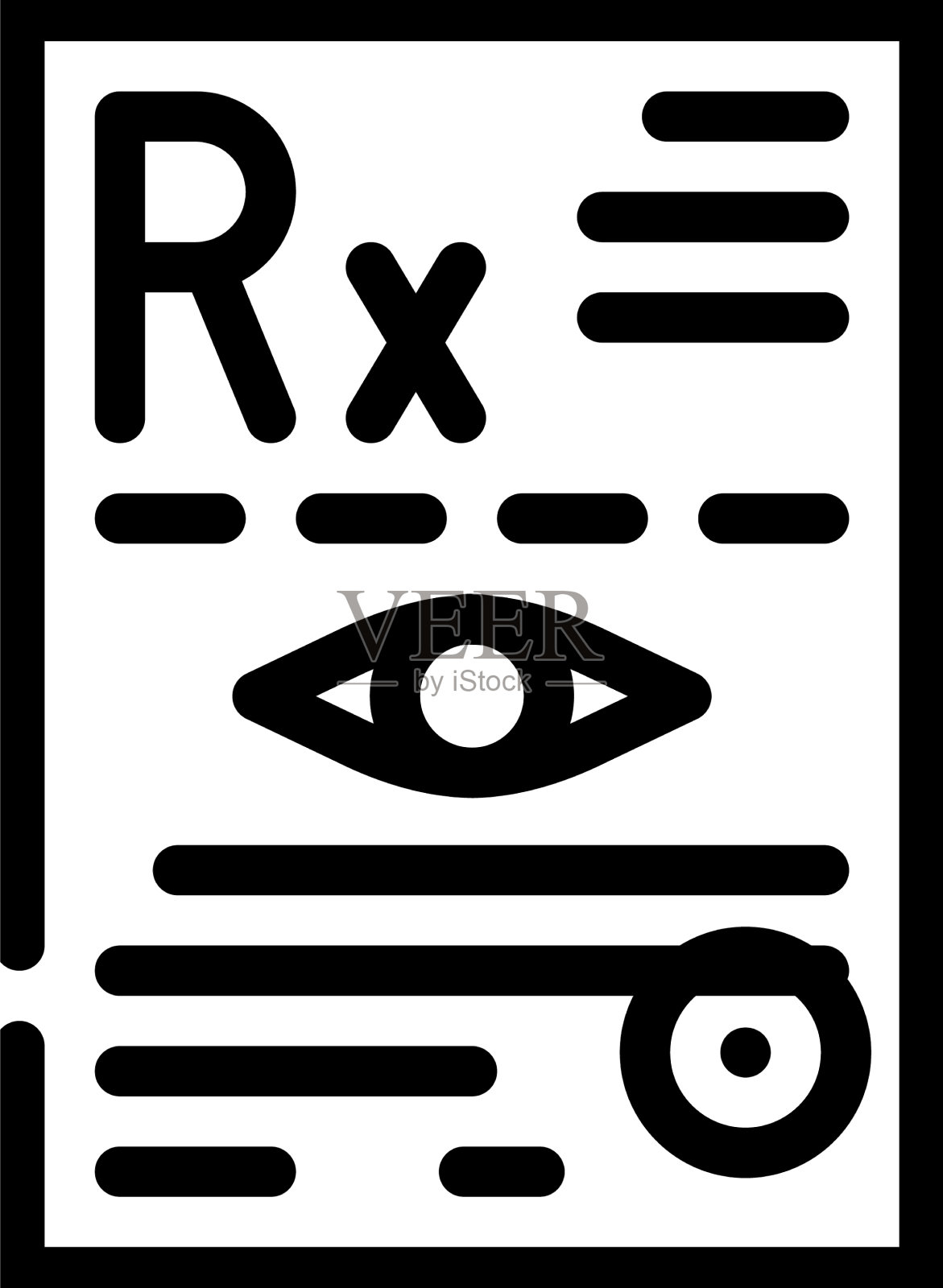 处方眼科线图标设计元素图片