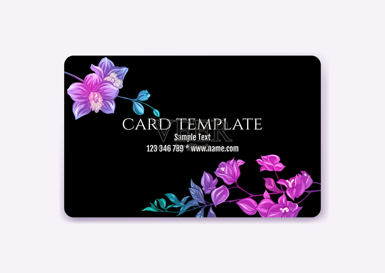 塑料借记卡或信用卡折扣设计模板素材