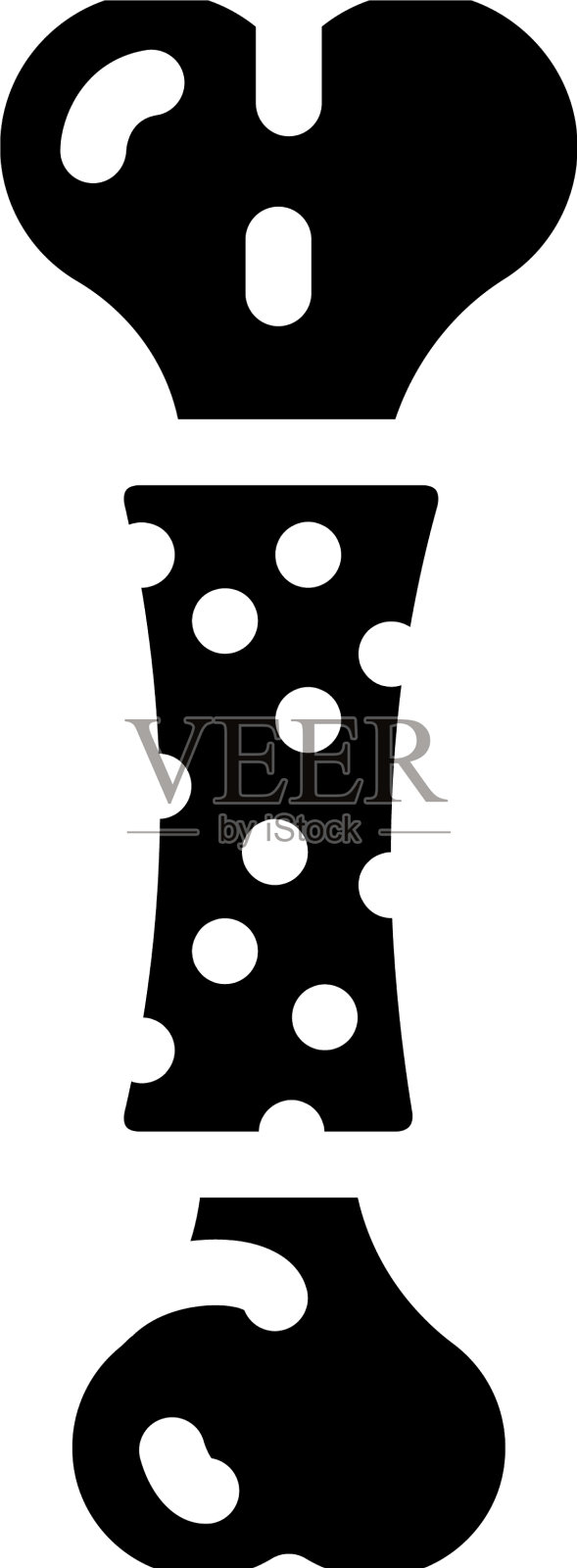 骨头狗宠物玩具字形图标插画图片素材