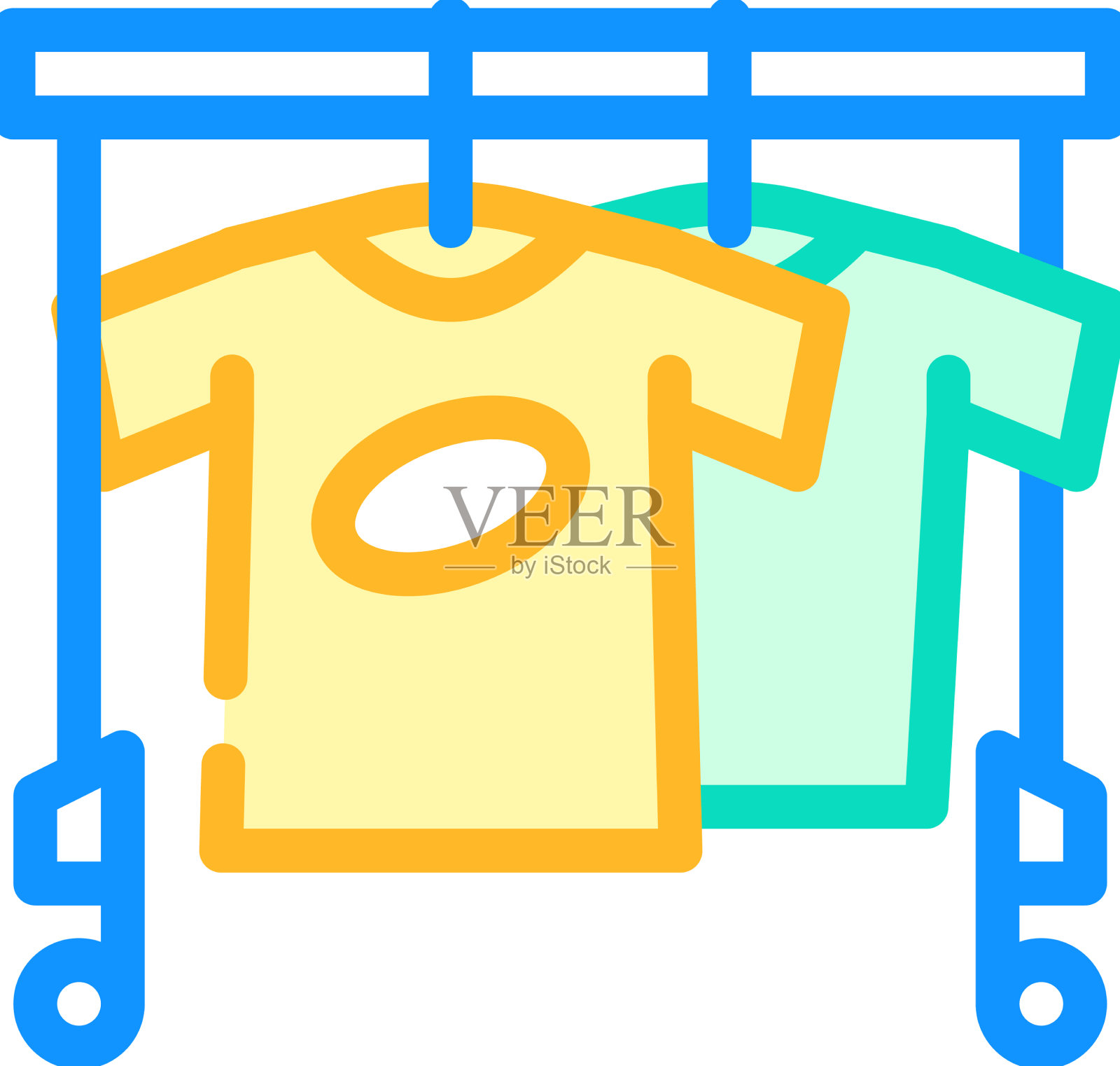 衣柜里的衣服为演员颜色图标插画图片素材