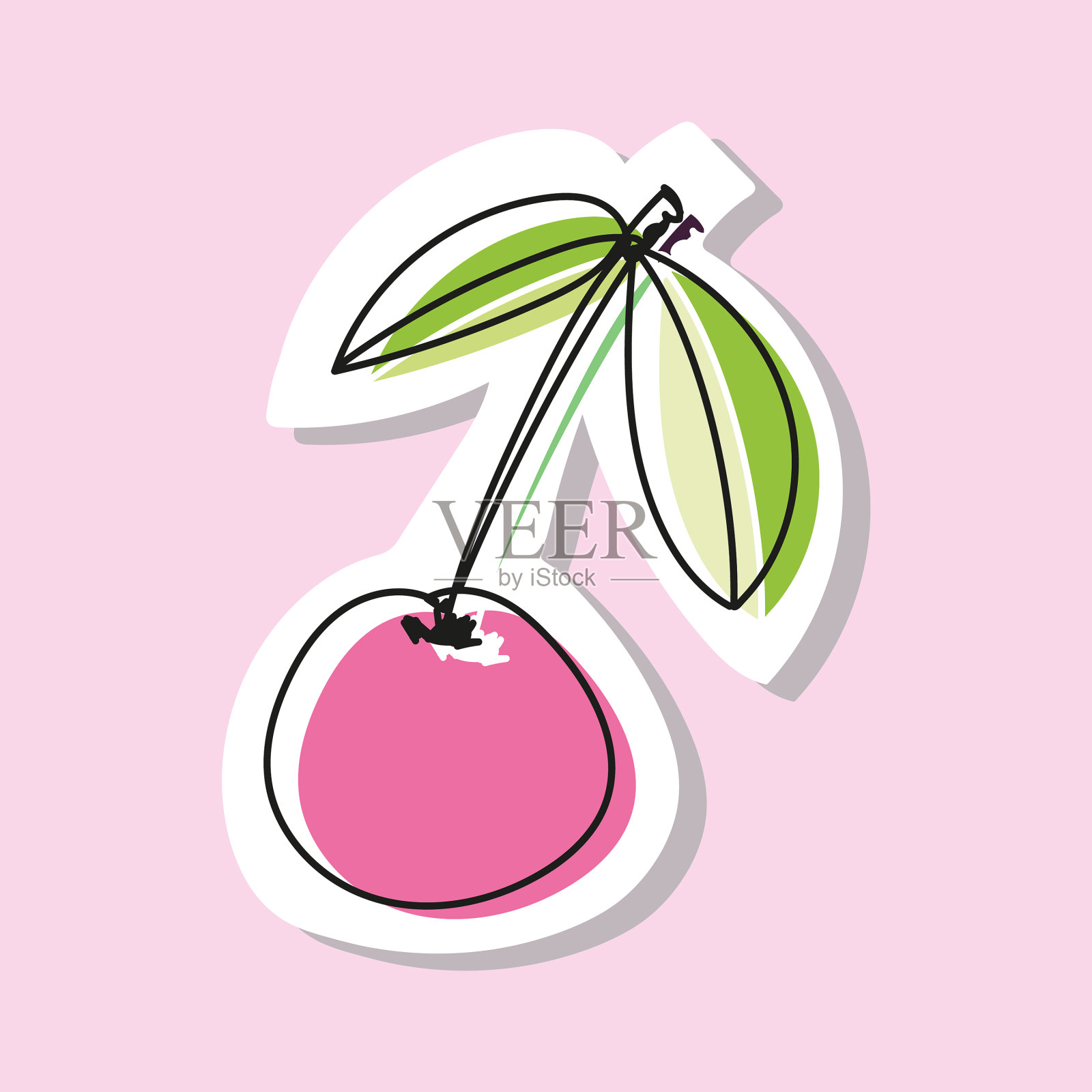 樱桃或甜樱桃插画图片素材