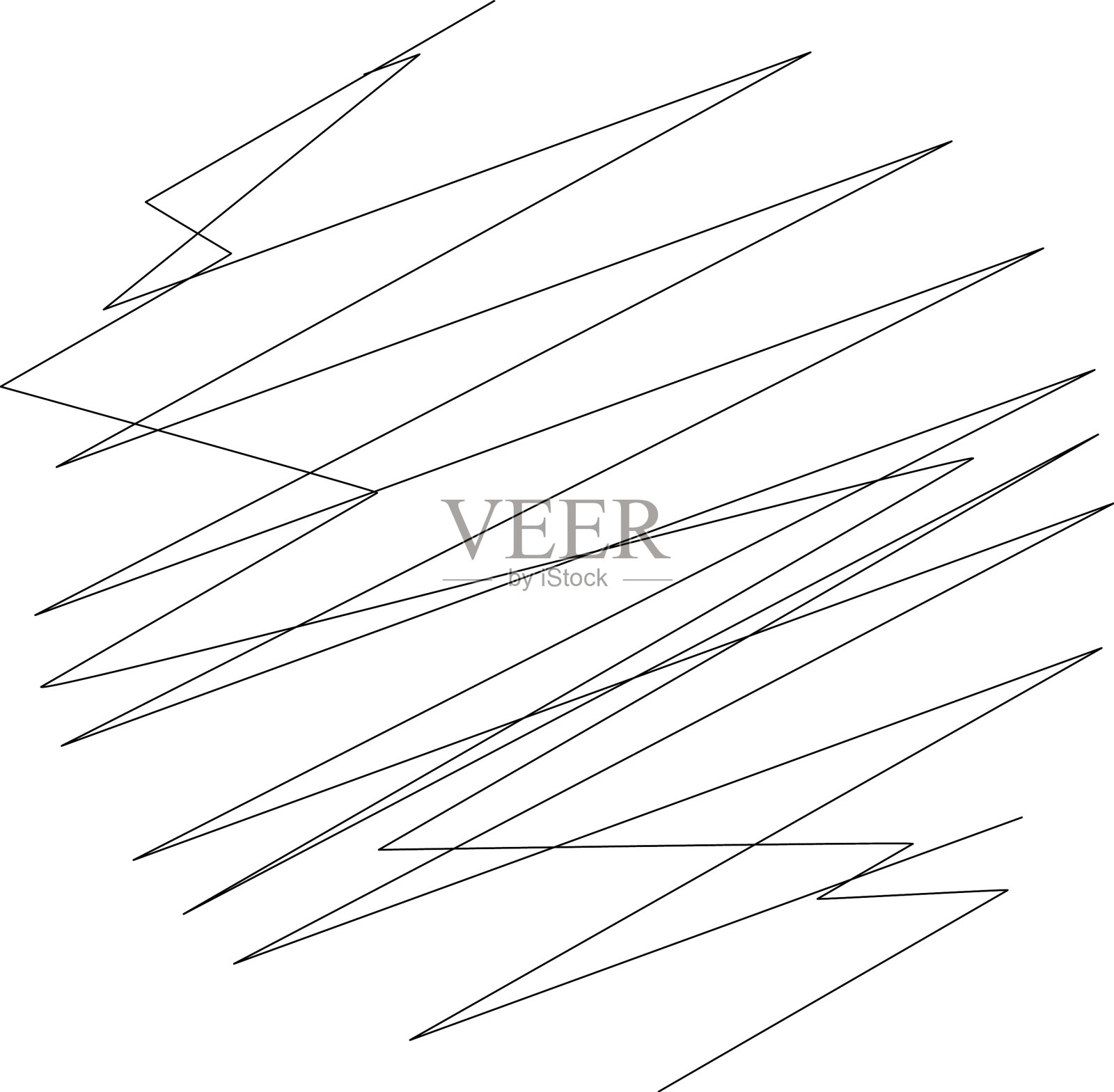 几何交错之字形边缘线元素插画图片素材