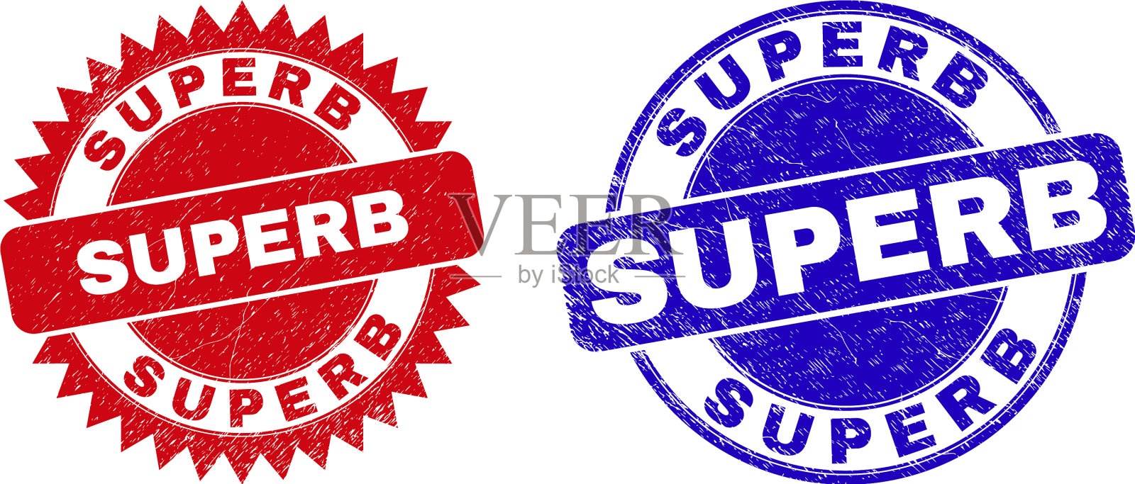 精美的圆形和玫瑰形印章，已腐蚀插画图片素材