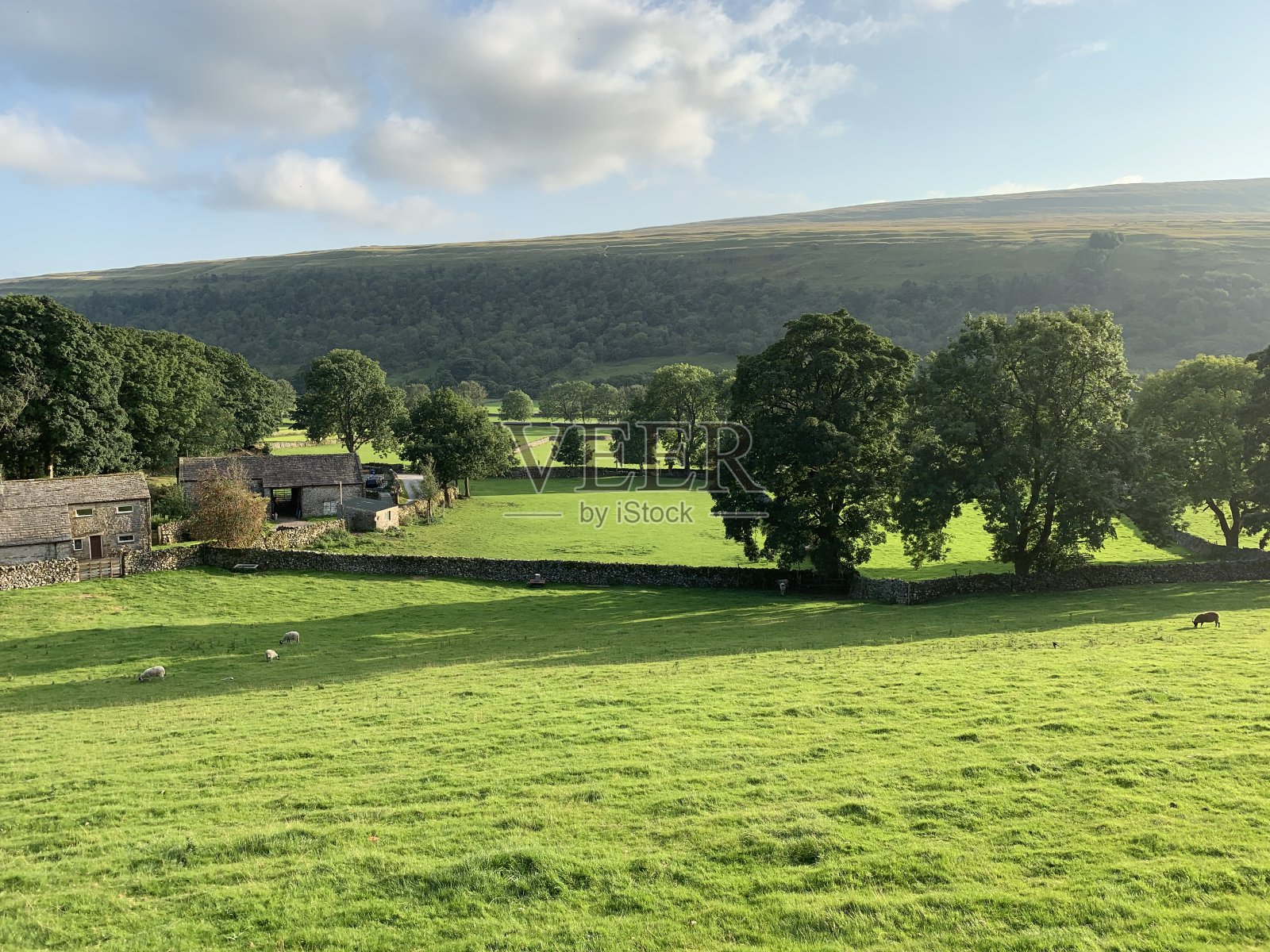 约克郡山谷的风景照片摄影图片