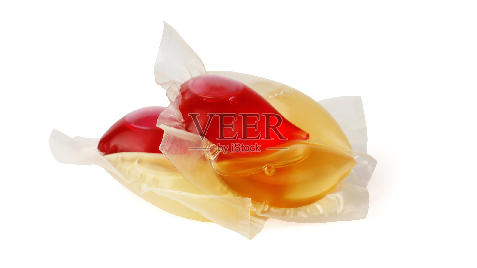 两种凝胶胶囊清洗分离白色照片摄影图片