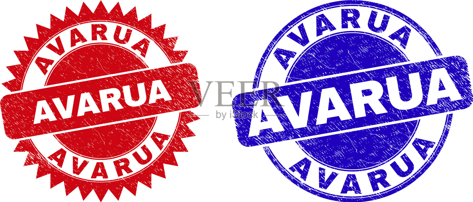 阿瓦鲁瓦圆形和玫瑰形水印与垃圾插画图片素材