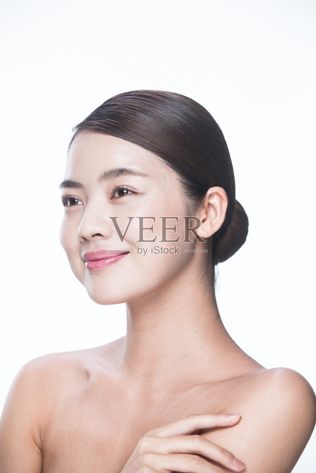 青年女人妆面肖像照片摄影图片