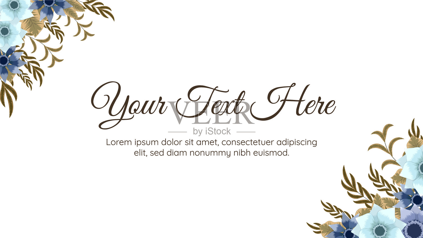 花开花落的背景模板很可爱插画图片素材