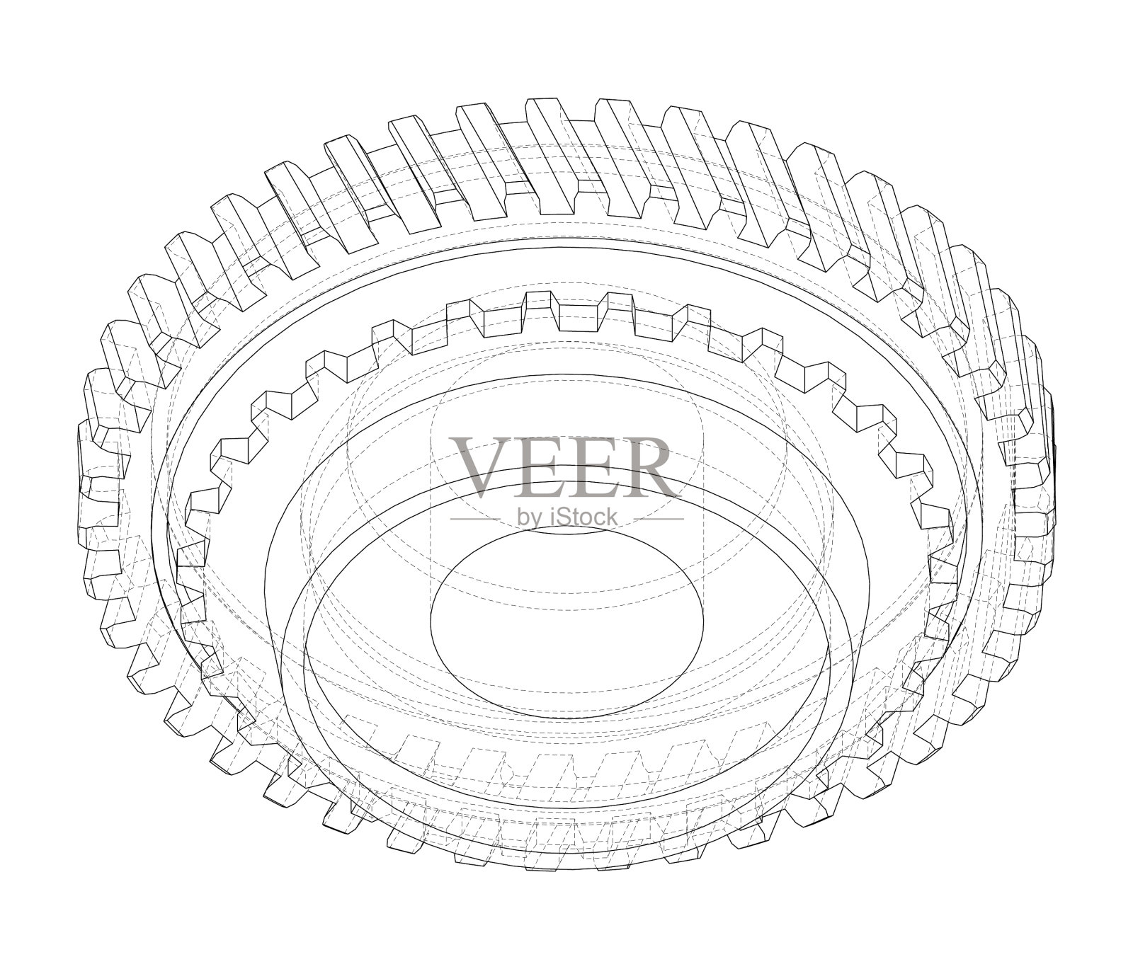 齿轮三维渲染设计元素图片