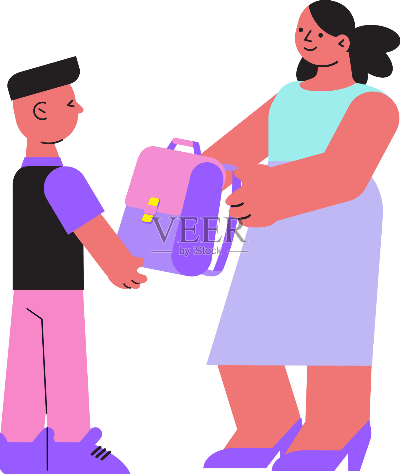 新学校背包作文设计元素图片