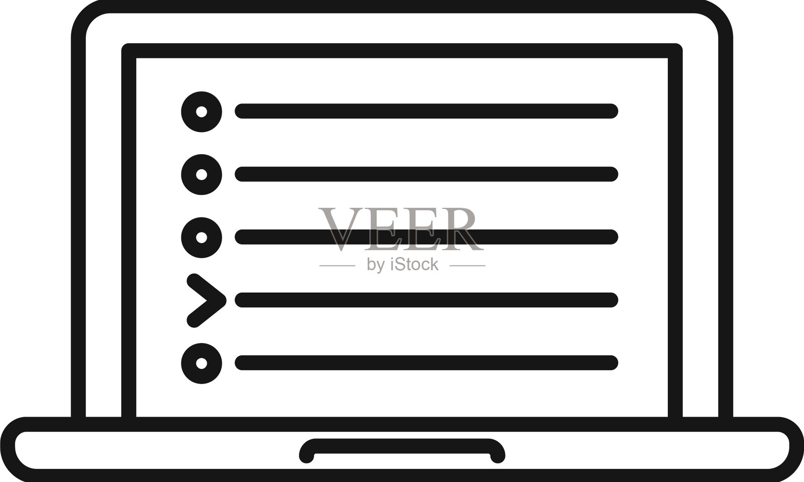笔记本电脑新播放列表图标大纲音乐图标素材