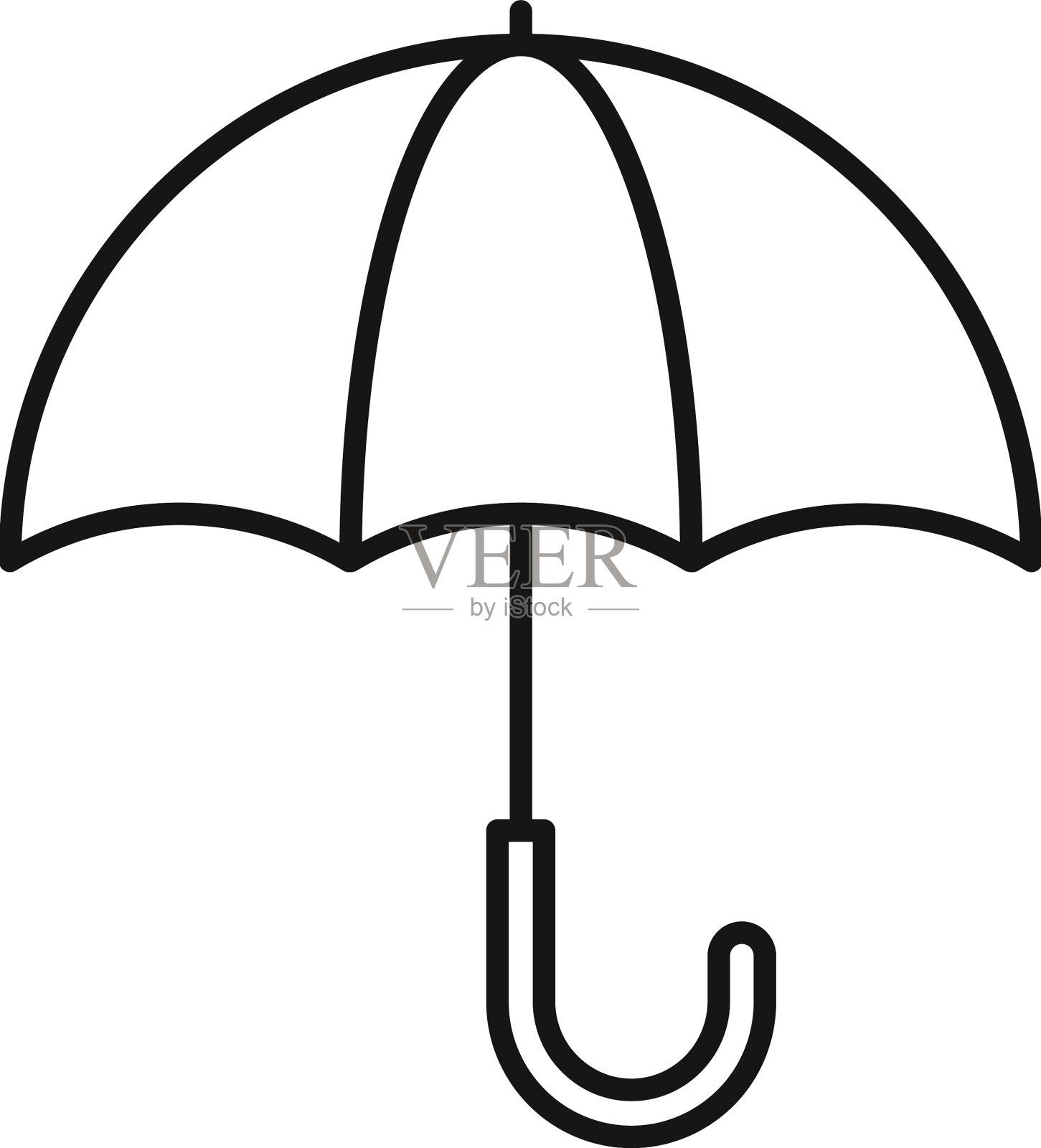 小孩伞图标勾勒秋雨图标素材