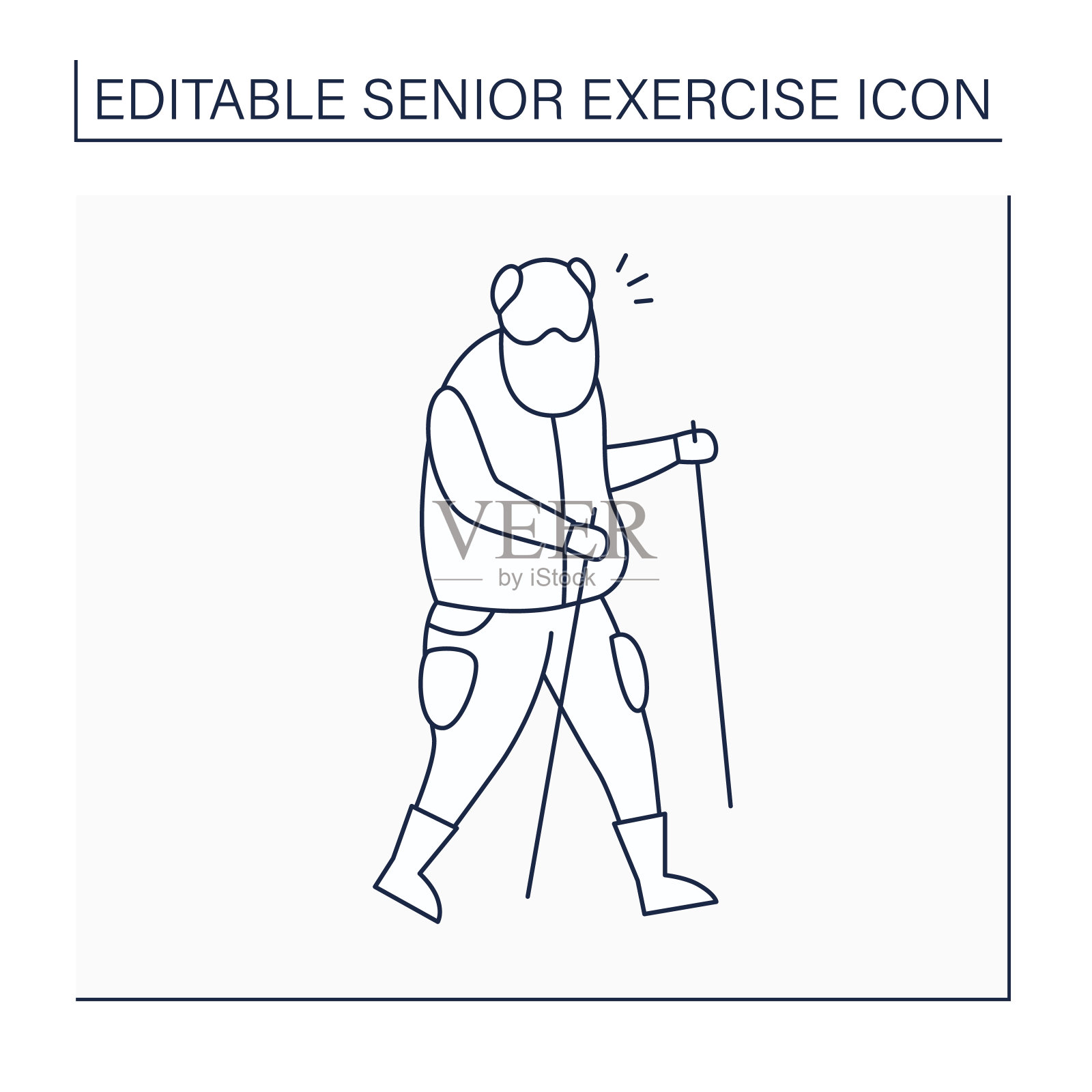 斯堪的纳维亚步行线图标插画图片素材