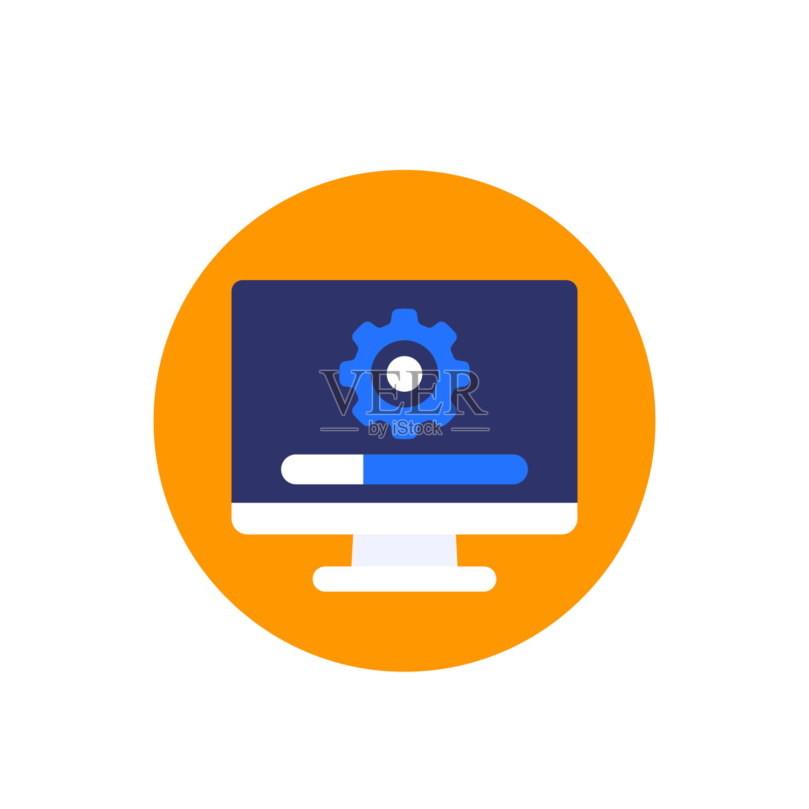 更新或软件升级平面图标图标素材