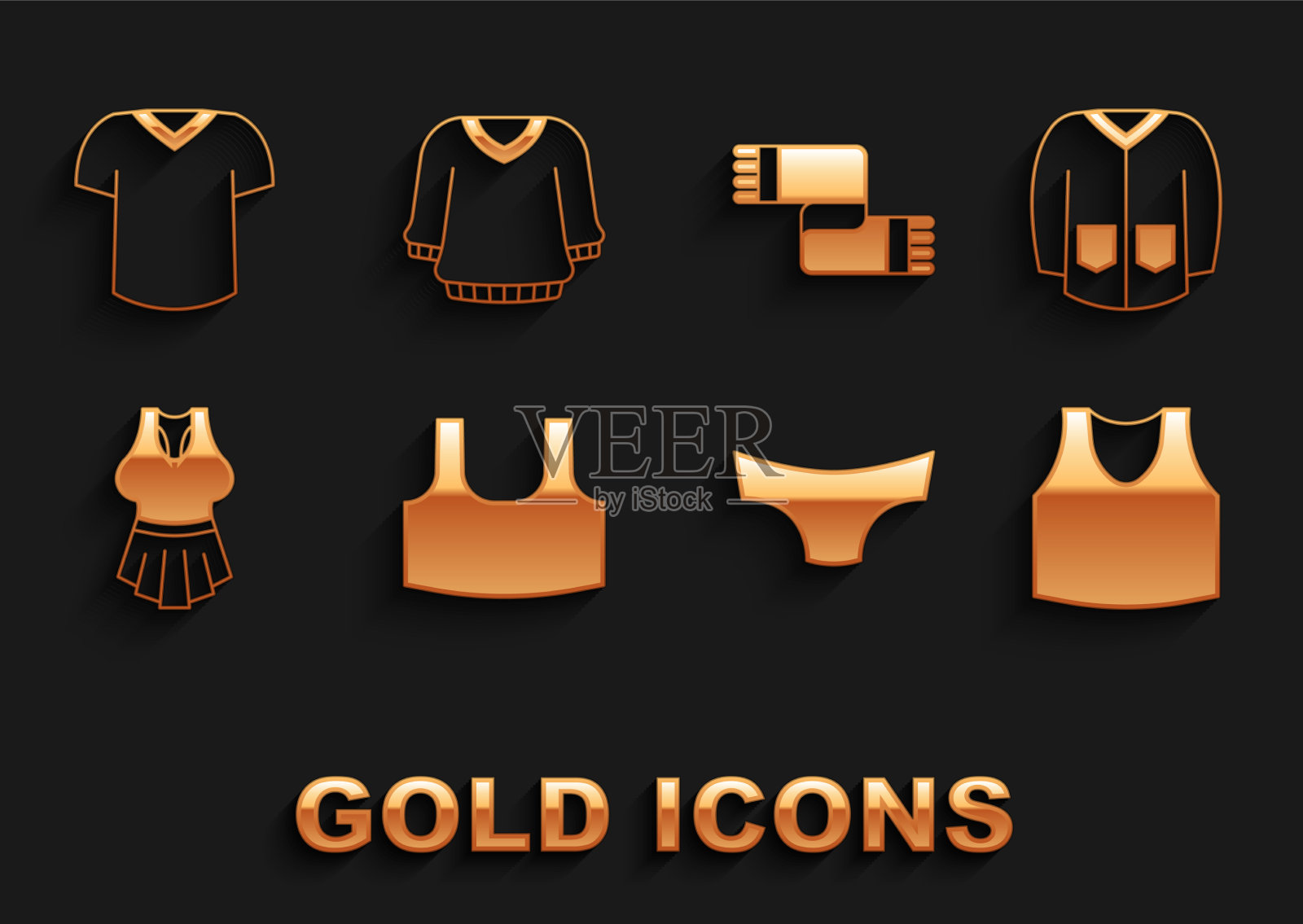 冬季套汗衫、毛衣、男士内裤图标素材