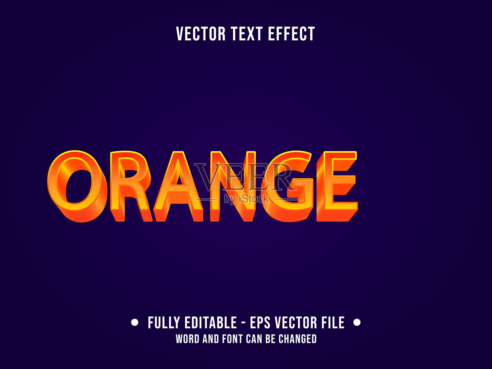 可编辑的文字效果渐变风格的数字插画图片素材