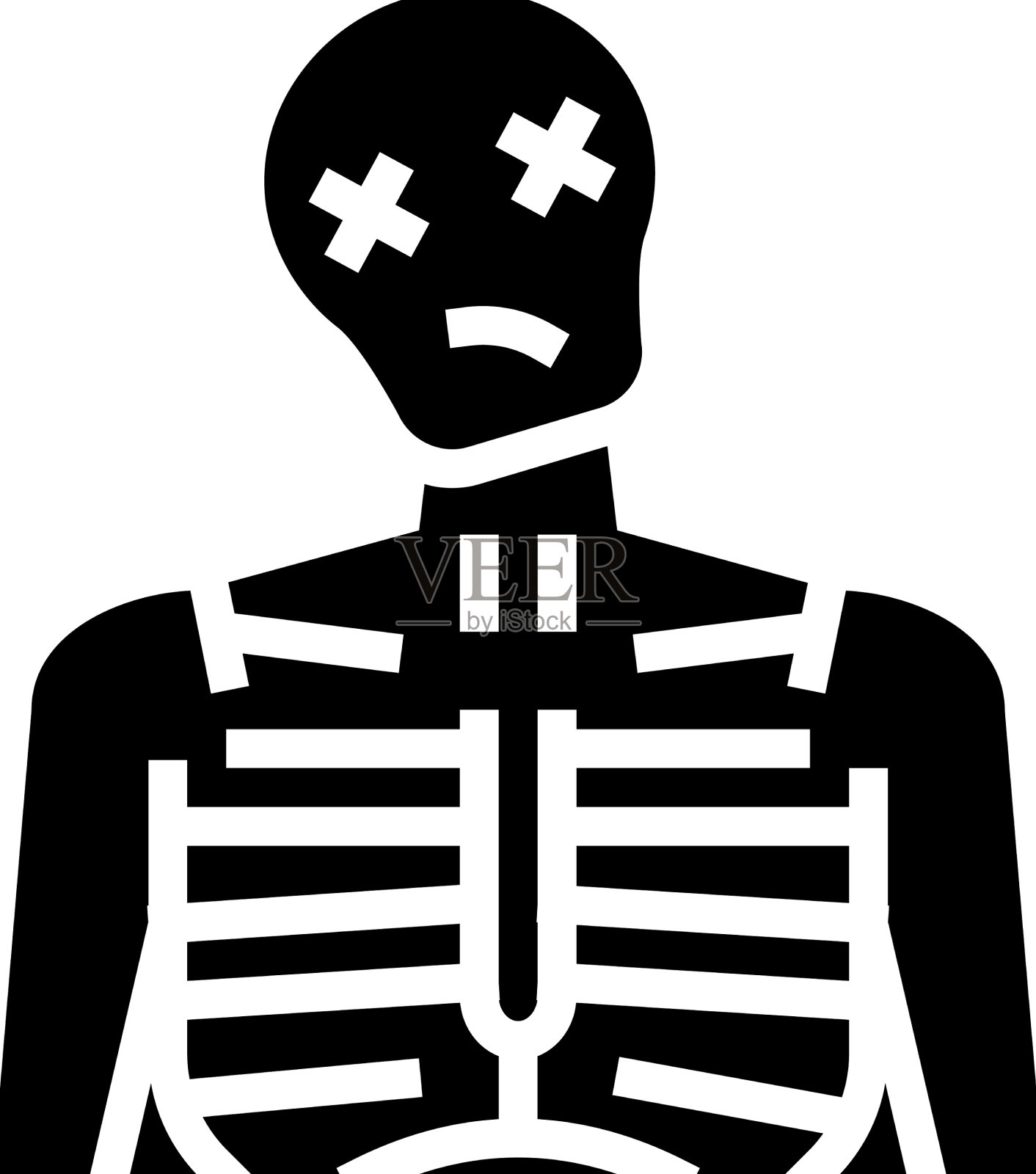 死亡的万圣节字形图标设计元素图片