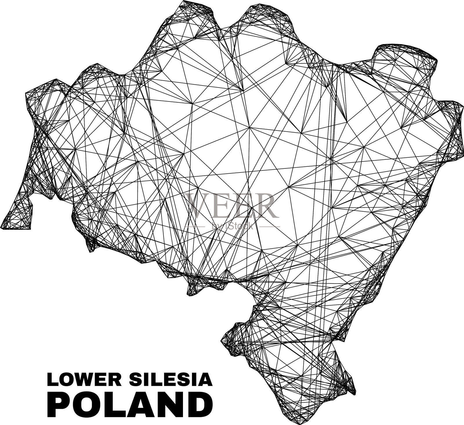 网不规则网下西里省图插画图片素材