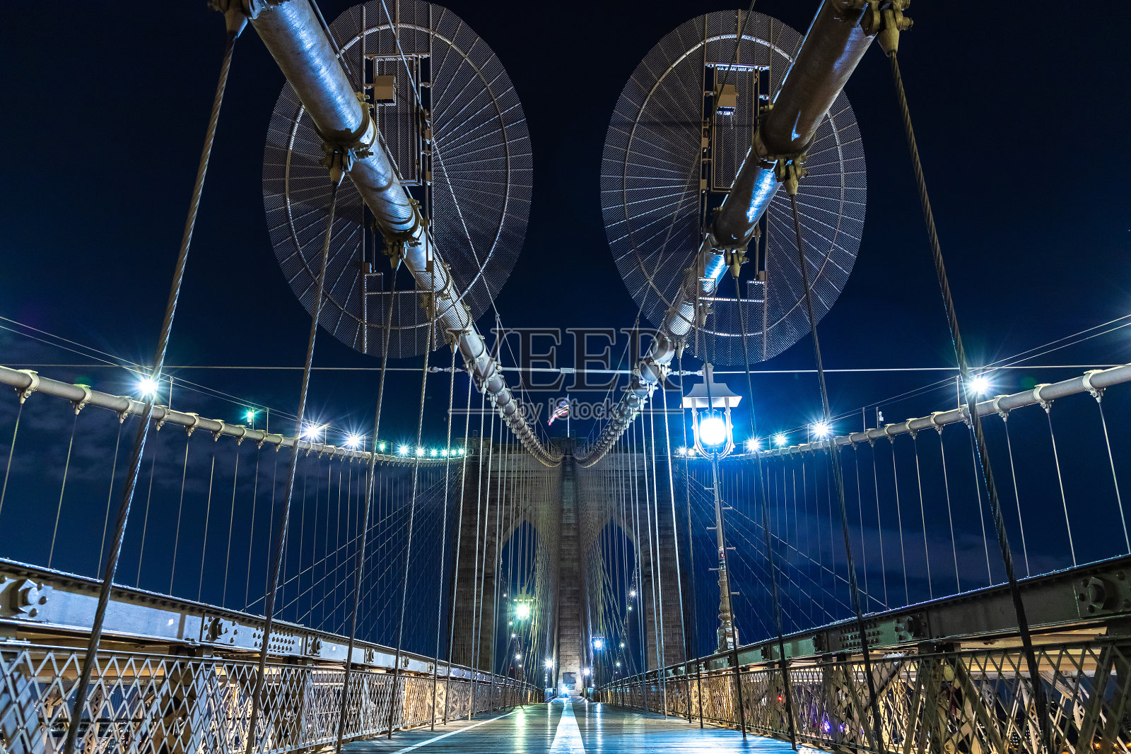 布鲁克林大桥人行道照片摄影图片