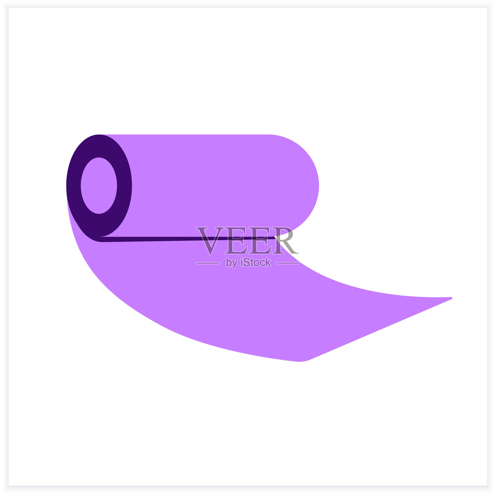 瑜伽垫平面图标插画图片素材