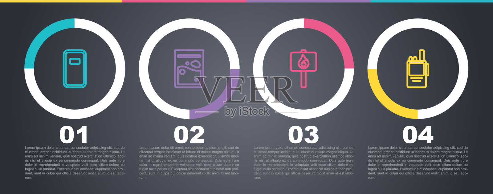 设警戒线防护塑料袋的插画图片素材