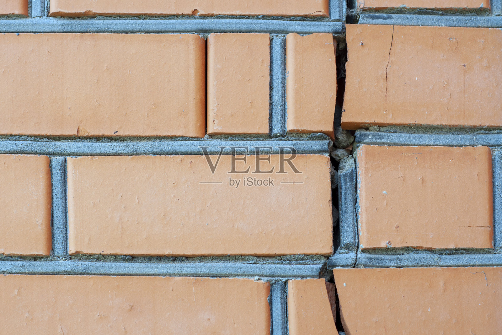 有裂缝的砖墙的纹理特写照片摄影图片