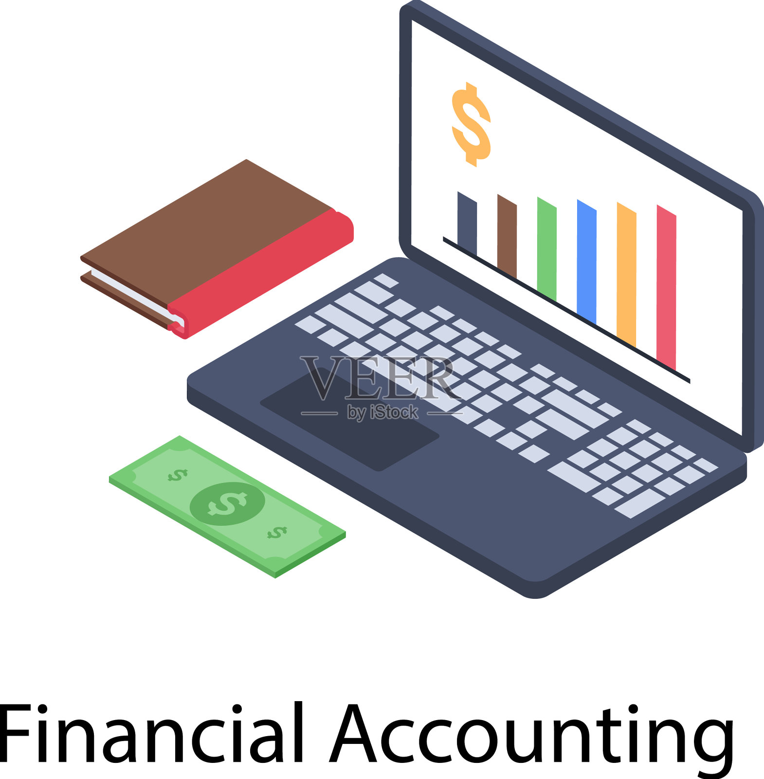 财务分析插画图片素材