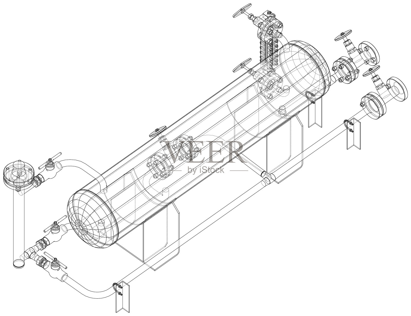 工业用阀门罐设计元素图片