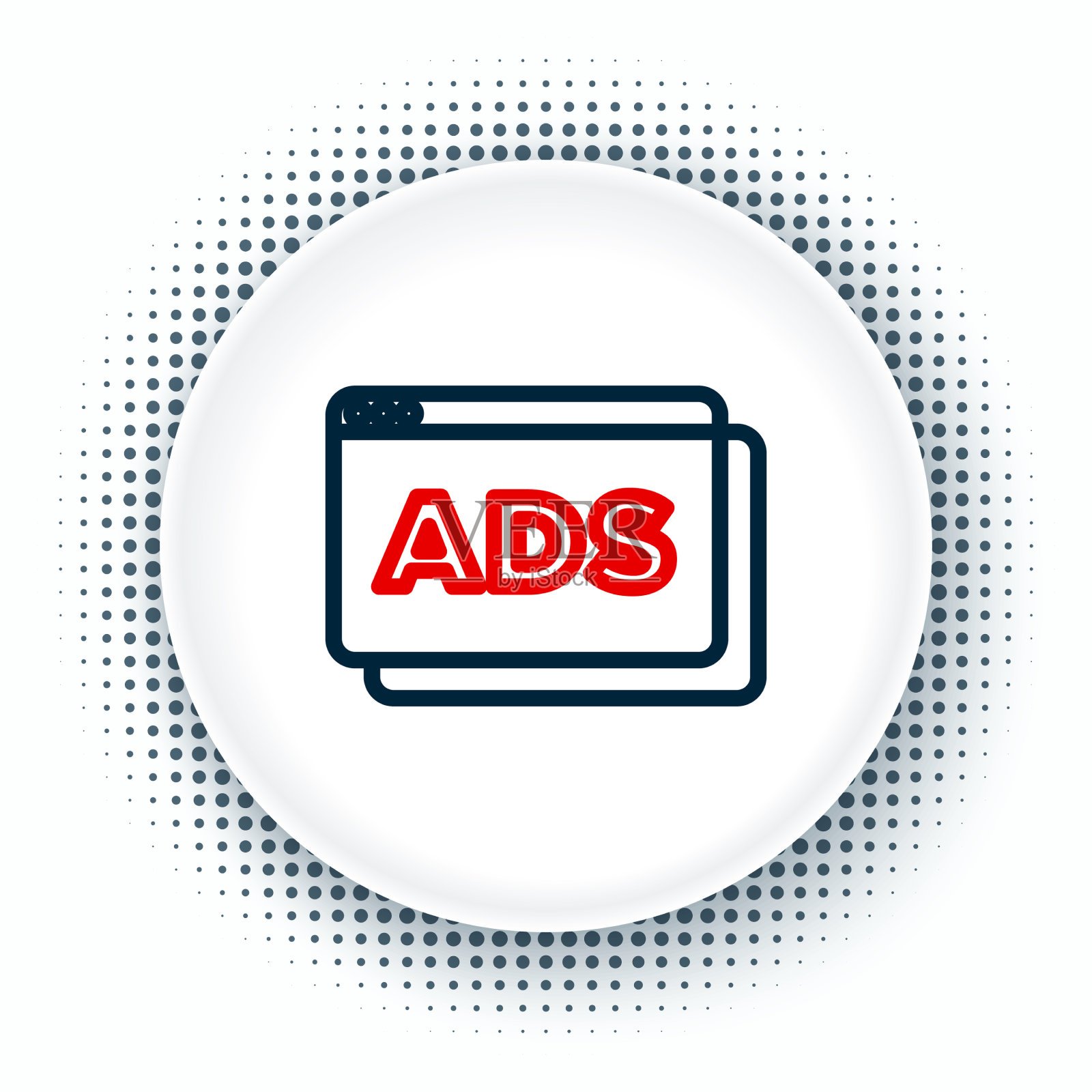 线广告图标孤立在白色背景插画图片素材