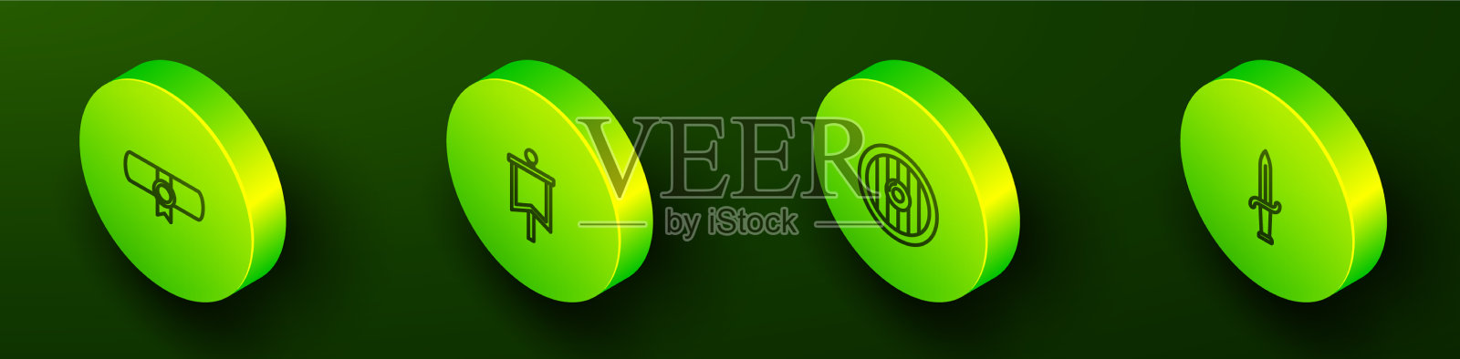 设置等距线法令羊皮纸卷轴图标素材