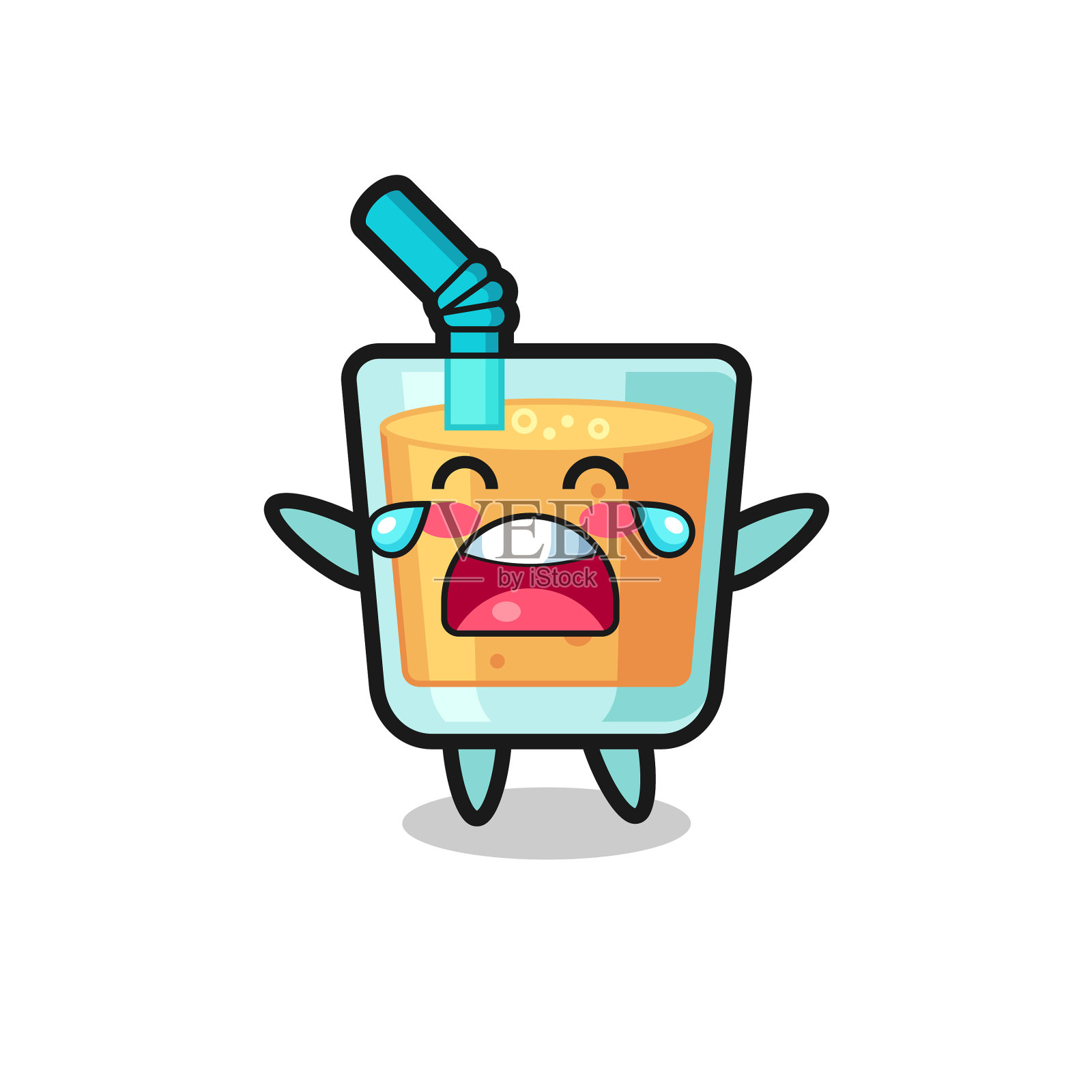 哭橙汁可爱的宝宝设计元素图片