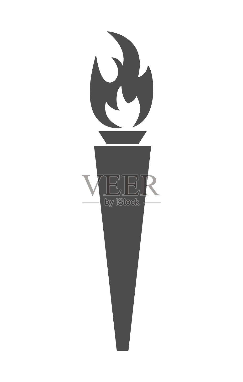 火炬图标形象的标志网站应用程序设计元素图片