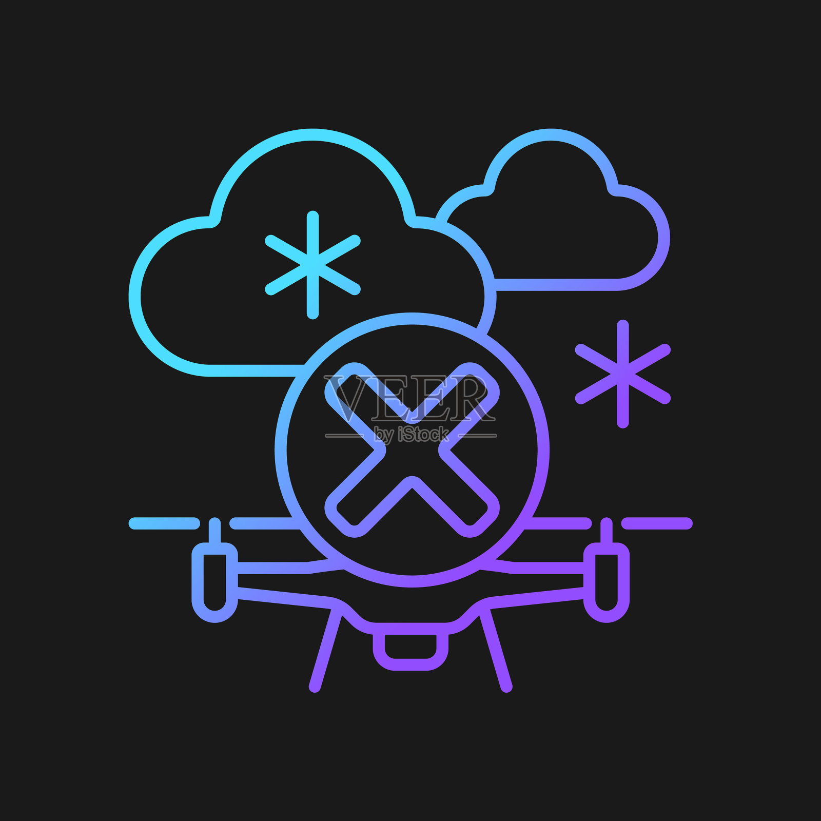 不要飞时大雪梯度手册标签插画图片素材