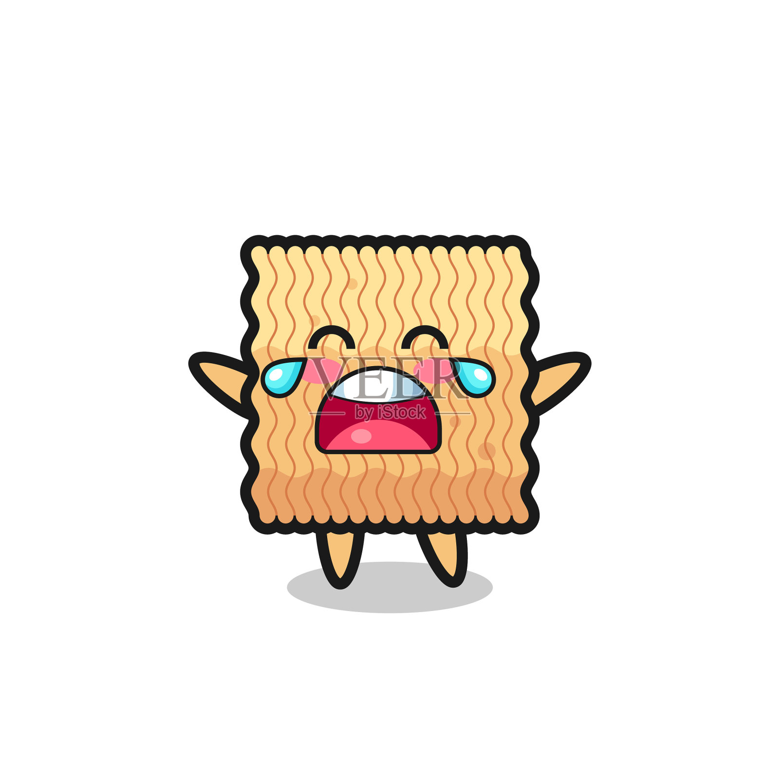 哭生方便面可爱宝宝设计元素图片