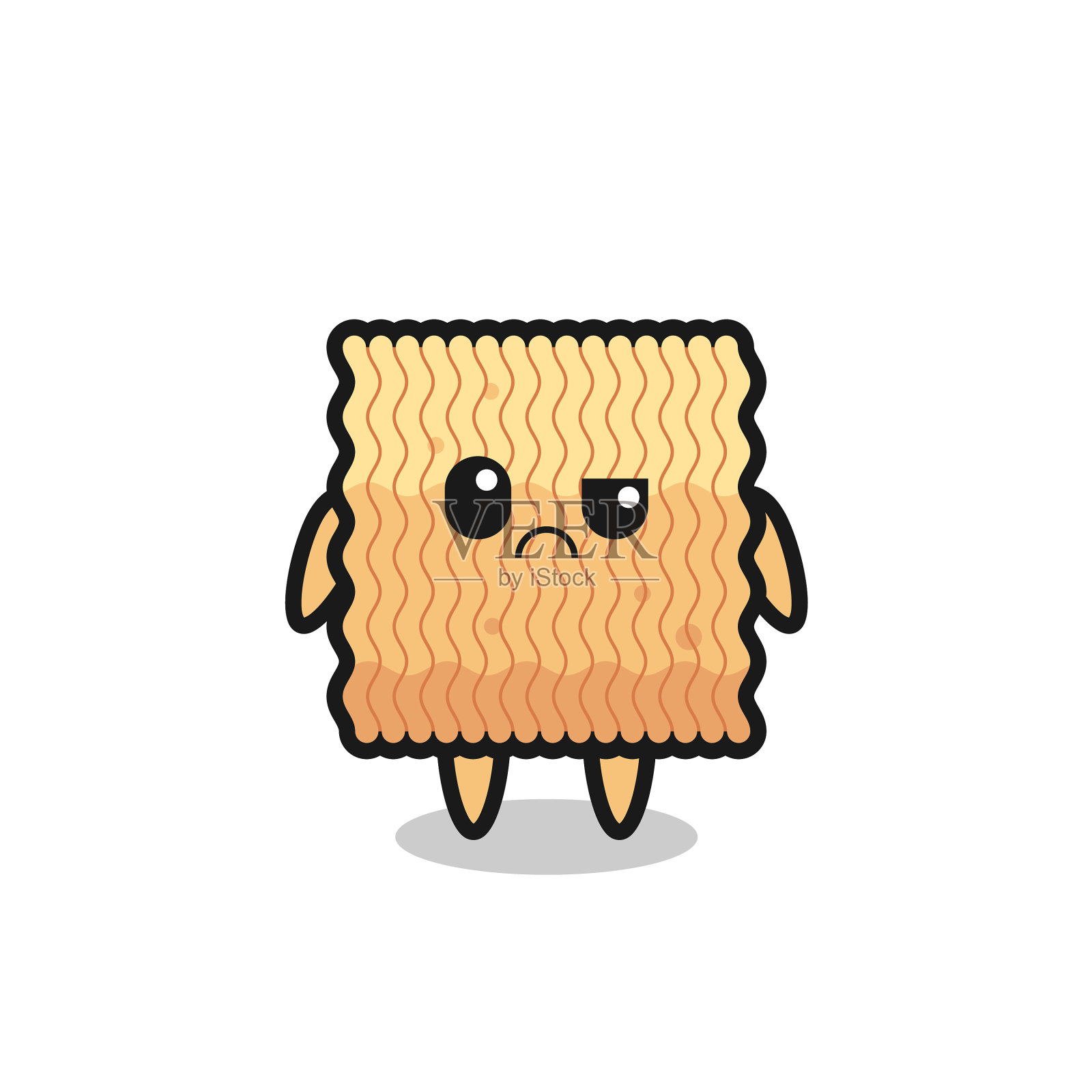 吉祥物对生方便面持怀疑态度设计元素图片