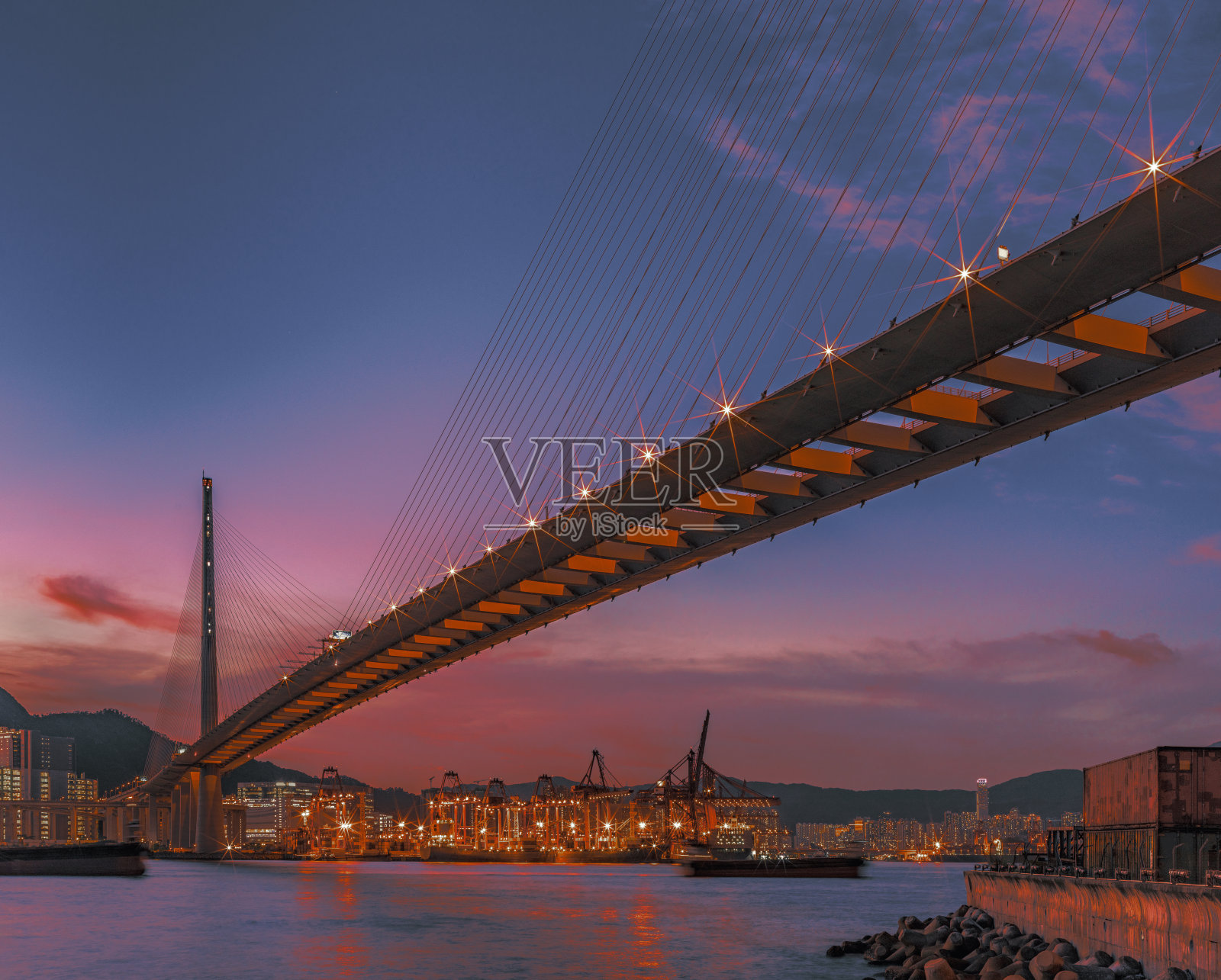 香港的桥梁照片摄影图片