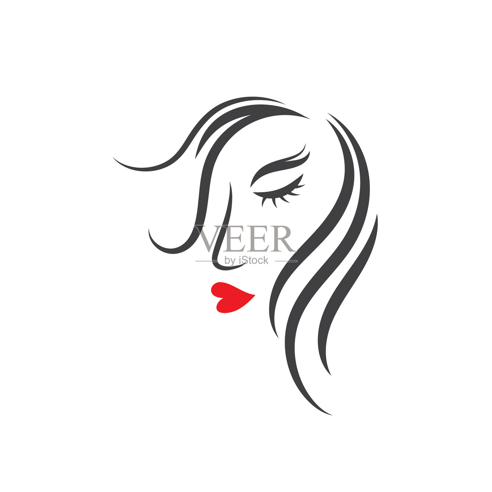 女性面部轮廓性格设计元素图片